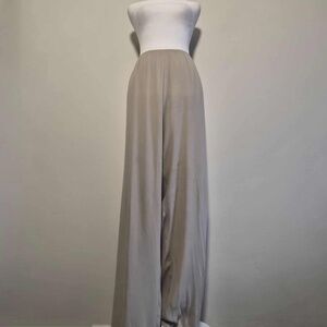 Eileen Fisher Washable 100% Silk Wide Leg Corpcore Plus Size Friendly Gray Pants